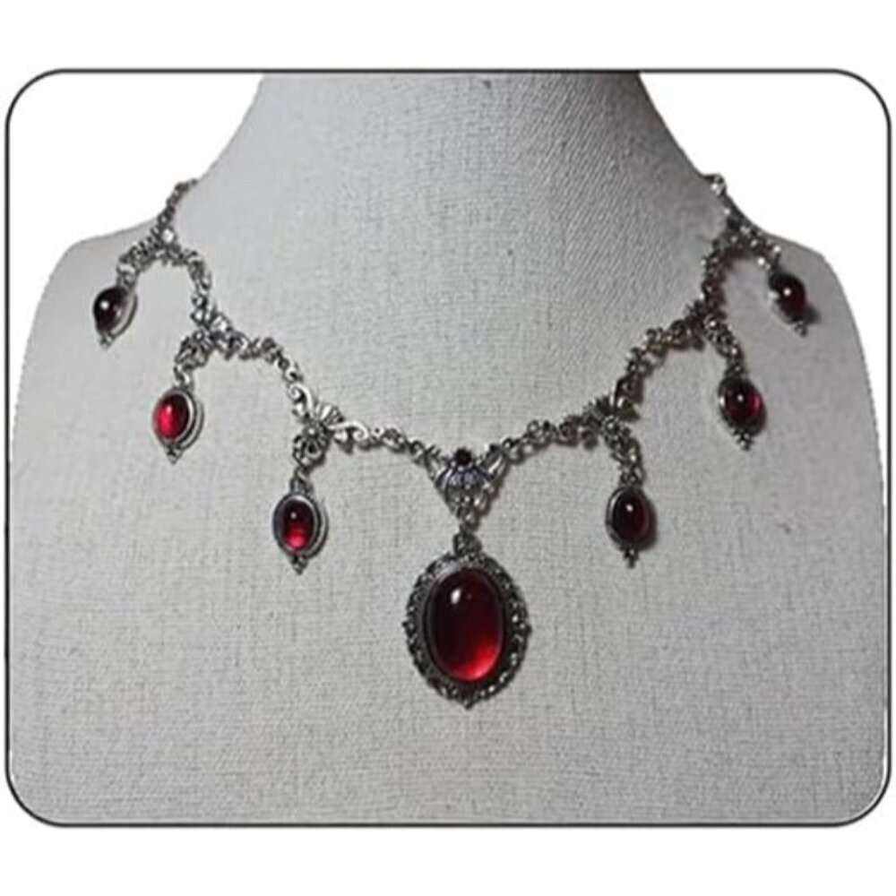 Gothic Bat Choker Necklace Alloy Steel Victorian Vampire Pendant Jewelry